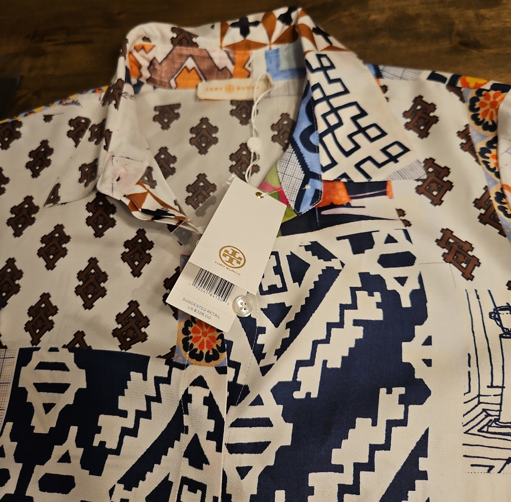 NWT Tory Burch Sienna Silk Twill Button Front - Picture 5 of 6